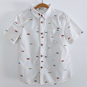 H&M, Short sleeve button up shirt,  Cars